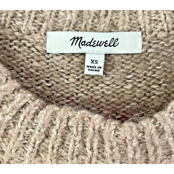 Madewell Women's Baxter Sweater Tunic XS Oversized Cozy Beige Long Sleeve - Picture 5 of 6